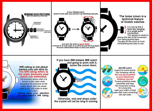 Vostok Komandirskie reloj de pulsera militar ruso automático WR 200m #02-65 caso Vostok Komandirskie reloj de pulsera militar ruso automático WR 200m #02-65 caso