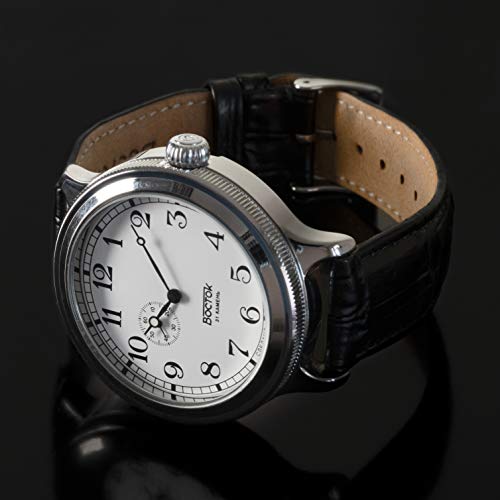 Vostok Retro Kirovskie K-43 WWII - Reloj de pulsera para hombre, estilo II Guerra Mundial, cuerda automática, correa de piel