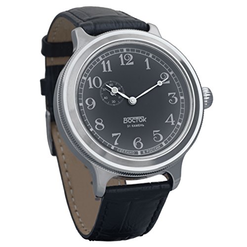Vostok Retro Kirovskie K-43 WWII - Reloj de pulsera para hombre, estilo II Guerra Mundial, cuerda automática, correa de piel Vostok Retro Kirovskie K-43 WWII - Reloj de pulsera para hombre, estilo II Guerra Mundial, cuerda automática, correa de piel