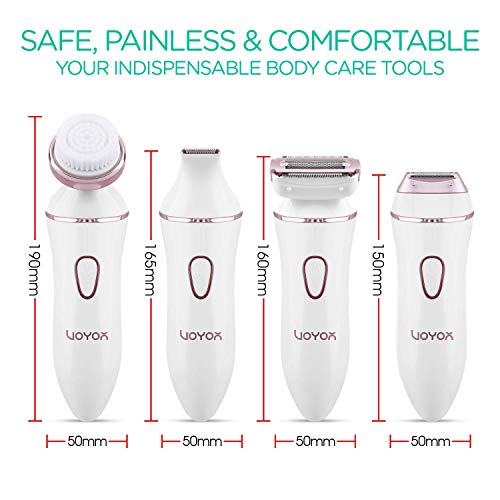 VOYOR Afeitadora Mujer Femenina Recortadora Electrica Bikini Rasuradora Mujer Depiladora para Facial Piernas y Axilas, la Línea del Bikini ES400 VOYOR Afeitadora Mujer Femenina Recortadora Electrica Bikini Rasuradora Mujer Depiladora para Facial Piernas y Axilas, la Línea del Bikini ES400