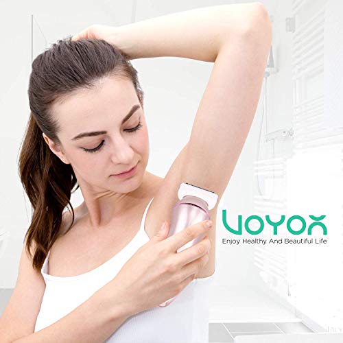 VOYOR Afeitadora Mujer Femenina Recortadora Electrica Bikini Rasuradora Mujer Depiladora para Facial Piernas y Axilas, la Línea del Bikini ES400 VOYOR Afeitadora Mujer Femenina Recortadora Electrica Bikini Rasuradora Mujer Depiladora para Facial Piernas y Axilas, la Línea del Bikini ES400