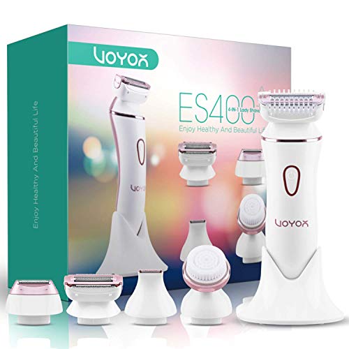 VOYOR Afeitadora Mujer Femenina Recortadora Electrica Bikini Rasuradora Mujer Depiladora para Facial Piernas y Axilas, la Línea del Bikini ES400 VOYOR Afeitadora Mujer Femenina Recortadora Electrica Bikini Rasuradora Mujer Depiladora para Facial Piernas y Axilas, la Línea del Bikini ES400
