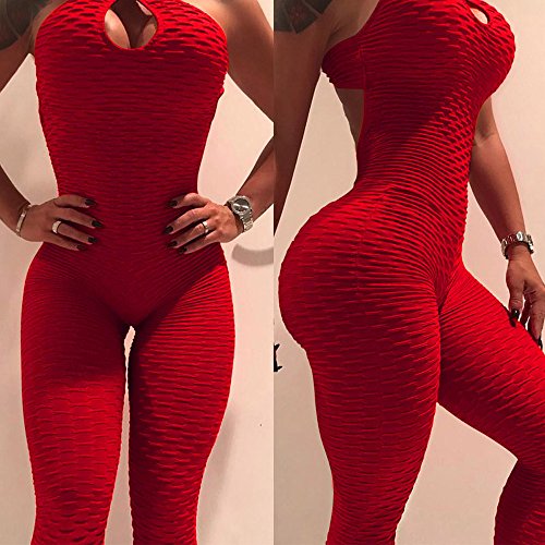 VPASS Mujer Pantalones,Elásticos Mallas Pantalones Color sólido Mono de Espalda Abierta Largos Pantalones Mujer Fitness Mallas Gym Yoga Slim Fit Pantalones Leggings Cintura Alta Deportivos Running