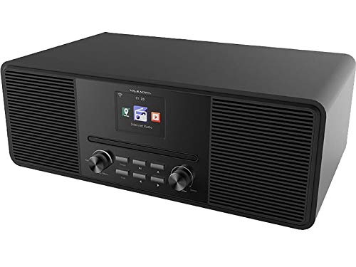 VR-Radio Radio Digital: Radio por Internet estéreo con Reproductor de CD, Dab + / FM y Bluetooth, 40 W, Negro (Internet Radio Discos compactos)