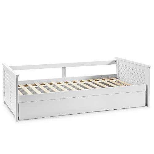 VS Venta-stock Cama Nido Juvenil Camila 90X190, Color Blanco, Dimensiones: 199cm (Largo), 105cm (Ancho) y 62cm (Alto)