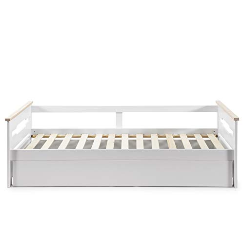 VS Venta-stock Cama Nido Juvenil Claudia 90X190, Color Blanco, Dimensiones: 200cm (Largo), 105cm (Ancho) y 62cm (Alto) VS Venta-stock Cama Nido Juvenil Claudia 90X190, Color Blanco, Dimensiones: 200cm (Largo), 105cm (Ancho) y 62cm (Alto)