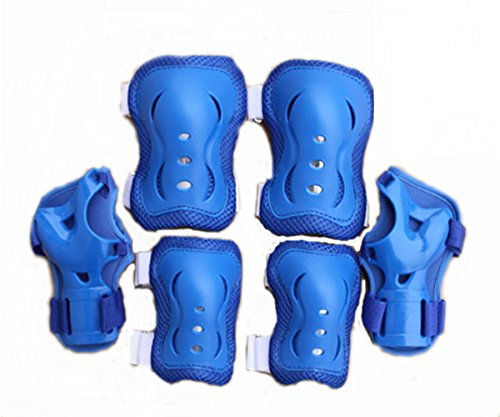 VSOAIR Los Niños de 6 PC de Patinaje sobre Ruedas de la Muñeca del Codo Rodilleras Equipo de Protección de 3-13 Años de Edad (Azul) VSOAIR Los Niños de 6 PC de Patinaje sobre Ruedas de la Muñeca del Codo Rodilleras Equipo de Protección de 3-13 Años de Edad (Azul)
