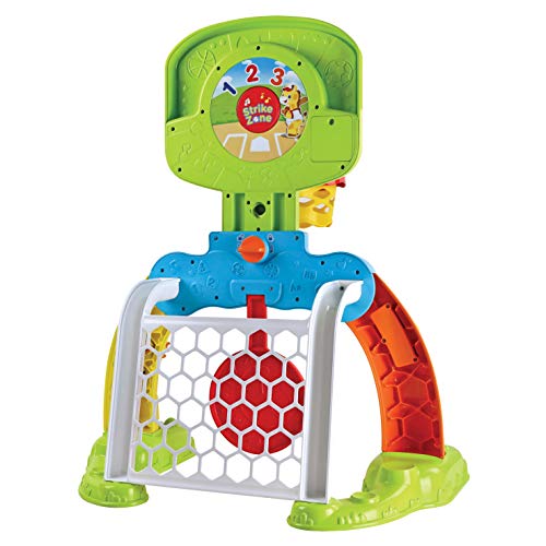 VTech - Centro de deportes Basket-Gol, Portería de fútbol, canasta de baloncesto y diana, disfruta jugando, efectos especiales y respuestas interactivas, incluye tres pelotas, marcador LED (80-533522) VTech - Centro de deportes Basket-Gol, Portería de fútbol, canasta de baloncesto y diana, disfruta jugando, efectos especiales y respuestas interactivas, incluye tres pelotas, marcador LED (80-533522)