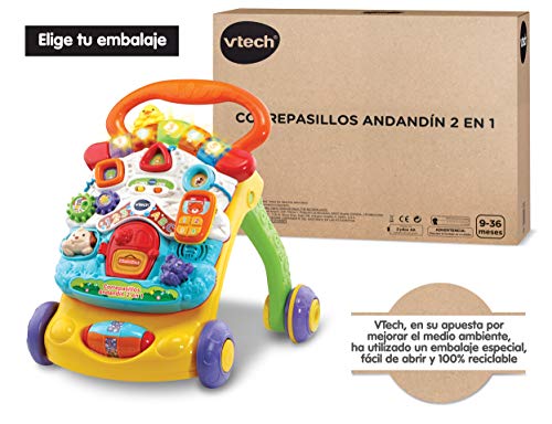 Vtech - Correpasillos Andandín 2 En 1, Diseño Mejorado, Andador Bebé Interactivo Plegable Versión Española SPB , color/modelo surtido