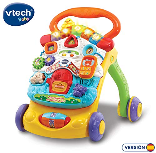 VTech - Correpasillos Andandín 2 en 1, Diseño Mejorado, Andador Bebé InTeractivo Plegable y Regulador de Velocidad, Multicolor (80-505622) , color/modelo surtido