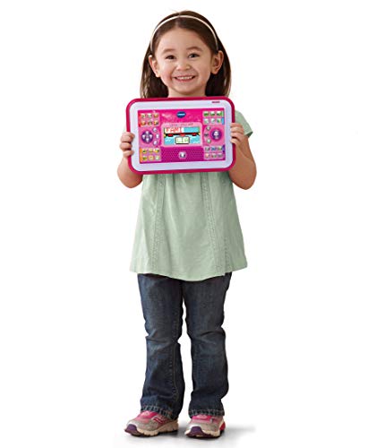 VTech Genio Little App, Juguete para aprender en casa, ordenador tablet educativo para jugar en dos modos distintos, 80 actividades que enseñan letras, inglés, matemáticas, ciencias, rosa (80-155557)