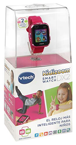 VTech- Kidizoom Smart Watch DX2 para Niños, Color rosa (frambuesa) (80-193847)