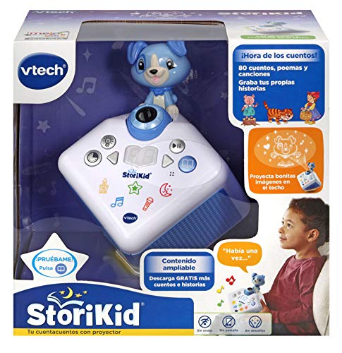 VTech- StoriKid Cuentacuentos, Color blanco/azul, única (3480-608077)