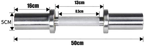 VULID Barra De Mancuernas De 19 Pulgadas, Manijas De Mancuernas, 1 Par De Mancuernas Olímpicas para El Fortalecimiento del Brazo De La Parte Superior del Cuerpo, Entrenamiento con Pesas