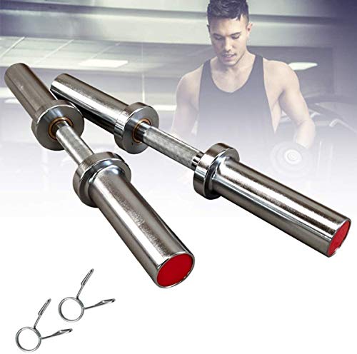 VULID Barra De Mancuernas De 19 Pulgadas, Manijas De Mancuernas, 1 Par De Mancuernas Olímpicas para El Fortalecimiento del Brazo De La Parte Superior del Cuerpo, Entrenamiento con Pesas VULID Barra De Mancuernas De 19 Pulgadas, Manijas De Mancuernas, 1 Par De Mancuernas Olímpicas para El Fortalecimiento del Brazo De La Parte Superior del Cuerpo, Entrenamiento con Pesas