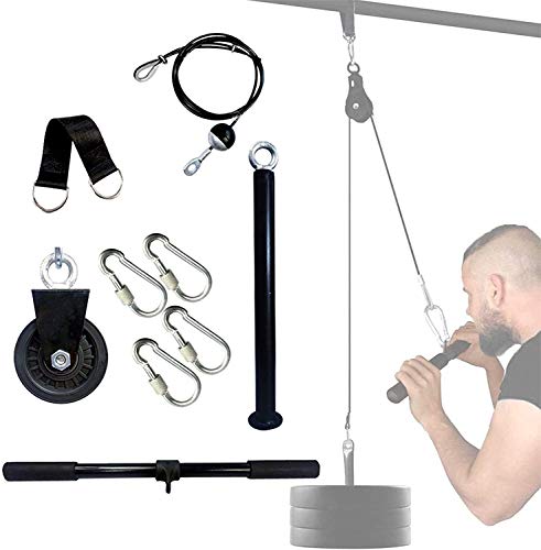 VULID Entrenador de Rodillos de muñeca de antebrazo Profesional, Sistema de polea de Trabajo Pesado con Asas Antideslizantes de Espuma, Accesorio del Sistema de polea del Cable Lat VULID Entrenador de Rodillos de muñeca de antebrazo Profesional, Sistema de polea de Trabajo Pesado con Asas Antideslizantes de Espuma, Accesorio del Sistema de polea del Cable Lat