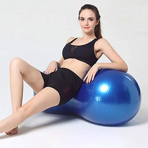 WAINEO Bola De Cacahuete De Masaje De Yoga Bola De Cápsula Espesante a Prueba De Explosiones Entrenamiento De Rehabilitación Ancianos Fitness Balance Ball Sports 45 * 90cm/Azul