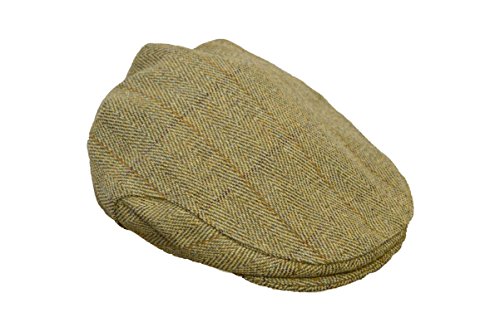 Walker and Hawkes - Boina Unisex de Tweed - Gorra de Estilo campiña Inglesa - Ideal para la hípica y la Caza - Salvia Claro - L (59cm)