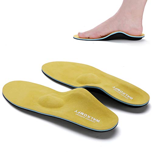 Walkomfy Plantillas Ortopedicas para Hombre y Mujer, Memory Foam Plantillas para Zapatos, para aliviar la Fascitis Plantar, Supinador, Pie Cavo, Pies Planos, Metatarsalgia, Dolor de Talón