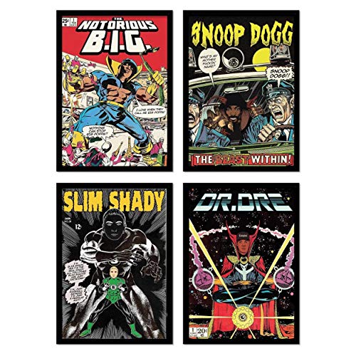Wall Editions 4 Art-Posters 20 x 30 cm - Rappers Comics - David Redon Wall Editions 4 Art-Posters 20 x 30 cm - Rappers Comics - David Redon
