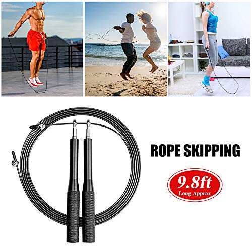 Walory Cuerda Saltar - Cuerda de Saltar Cuerda de Salto de Acero Cuerda de Velocidad Ajustable para Gimnasio en Casa Entrenamiento Entrenamiento Físico Walory Cuerda Saltar - Cuerda de Saltar Cuerda de Salto de Acero Cuerda de Velocidad Ajustable para Gimnasio en Casa Entrenamiento Entrenamiento Físico