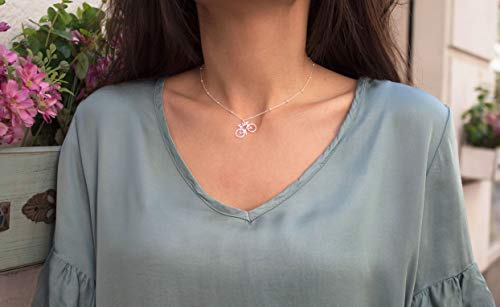 WANDA PLATA Collar con Colgante Bicicleta para Mujer en Plata de Ley 925, Gargantilla Choker Bici con Cadena 36 cm+5 cm ext, Joyería en Caja de Regalo WANDA PLATA Collar con Colgante Bicicleta para Mujer en Plata de Ley 925, Gargantilla Choker Bici con Cadena 36 cm+5 cm ext, Joyería en Caja de Regalo
