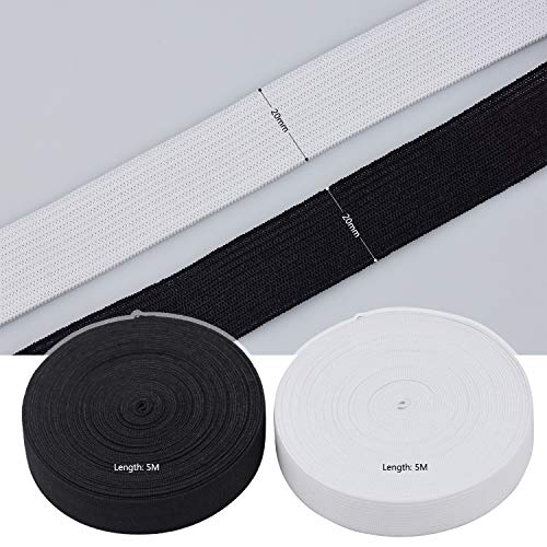 Wandefol 2pcs Banda Elástica Costura, Cinta de Goma de Costura, Correa Elástica para Coser, Cinta Elástica para Ropa Manualidad Coser Bricolaje 2 Rollos Blanco Negro 5M Extra Elasticidad Wandefol 2pcs Banda Elástica Costura, Cinta de Goma de Costura, Correa Elástica para Coser, Cinta Elástica para Ropa Manualidad Coser Bricolaje 2 Rollos Blanco Negro 5M Extra Elasticidad