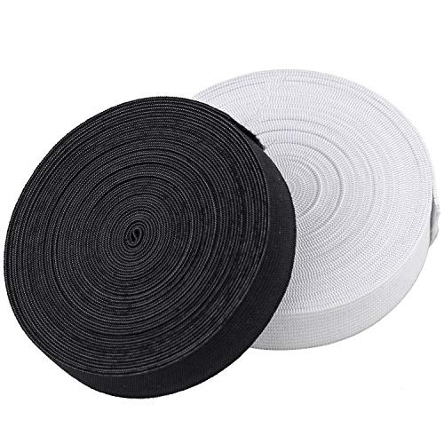 Wandefol 2pcs Banda Elástica Costura, Cinta de Goma de Costura, Correa Elástica para Coser, Cinta Elástica para Ropa Manualidad Coser Bricolaje 2 Rollos Blanco Negro 5M Extra Elasticidad Wandefol 2pcs Banda Elástica Costura, Cinta de Goma de Costura, Correa Elástica para Coser, Cinta Elástica para Ropa Manualidad Coser Bricolaje 2 Rollos Blanco Negro 5M Extra Elasticidad
