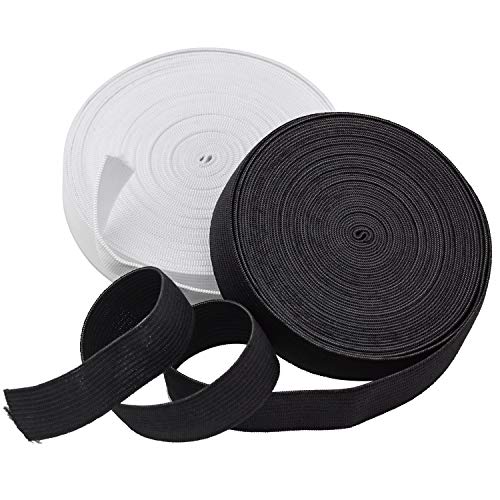 Wandefol 2pcs Banda Elástica Costura, Cinta de Goma de Costura, Correa Elástica para Coser, Cinta Elástica para Ropa Manualidad Coser Bricolaje 2 Rollos Blanco Negro 5M Extra Elasticidad Wandefol 2pcs Banda Elástica Costura, Cinta de Goma de Costura, Correa Elástica para Coser, Cinta Elástica para Ropa Manualidad Coser Bricolaje 2 Rollos Blanco Negro 5M Extra Elasticidad