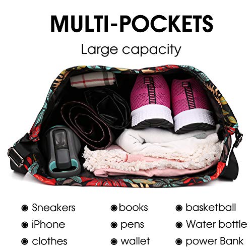 WANDF Mochila con cordón repelente al agua para ir de compras, deportes, yoga, color Red Leaf., tamaño medium WANDF Mochila con cordón repelente al agua para ir de compras, deportes, yoga, color Red Leaf., tamaño medium
