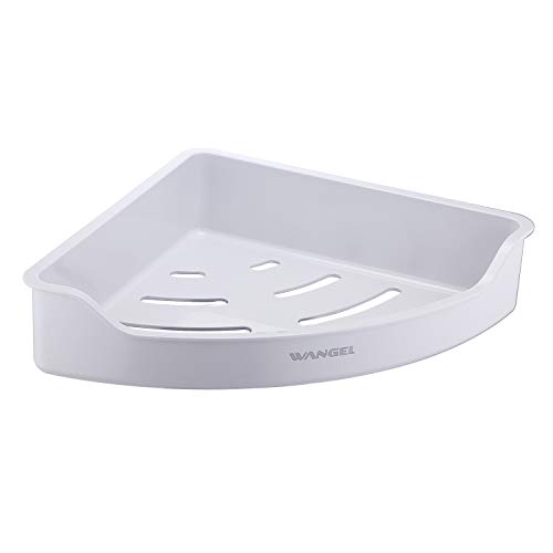 Wangel Estantería de Esquina para Baño,Organizador Estantes Cesta para Ducha, Baldas de Baño,Transparente Adhesivos, Sin Taladro, Plástico ABS