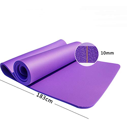 WANGRUIMEI Yoga Mat Grueso Grande Colchoneta de Ejercicio Antideslizante con Correa de Transporte para Pilates 181cm * 63cm * 1cm (Rosado)