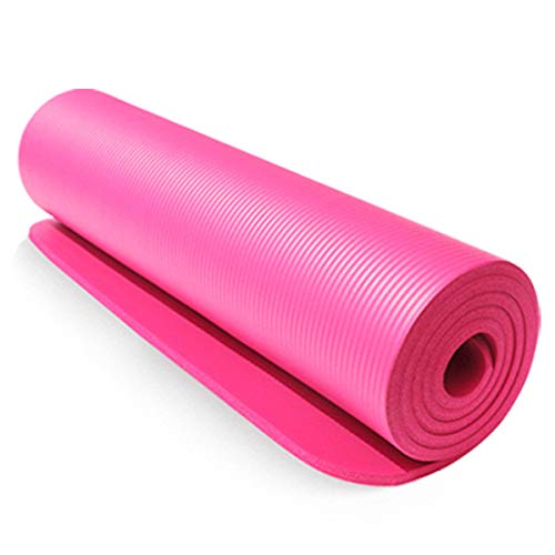 WANGRUIMEI Yoga Mat Grueso Grande Colchoneta de Ejercicio Antideslizante con Correa de Transporte para Pilates 181cm * 63cm * 1cm (Rosado)