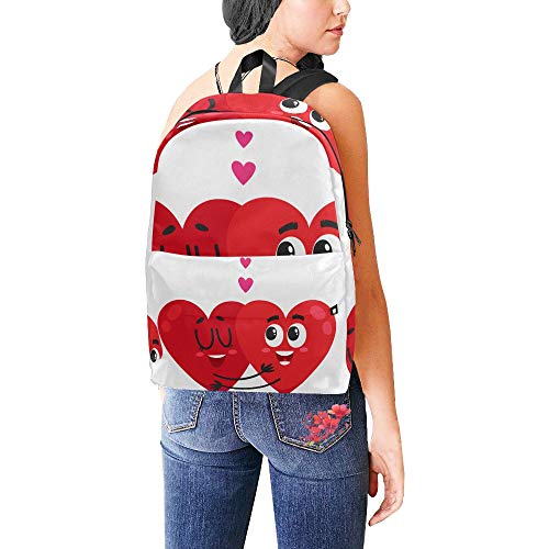 Warm Company Heart Hug Classic Classic Bolsas Impermeables portátiles Mochilas Escolares Colegio Universitario Campus Mochilas para niños Mujeres y Hombres Viajes con Cremallera y Bolsillo Interior