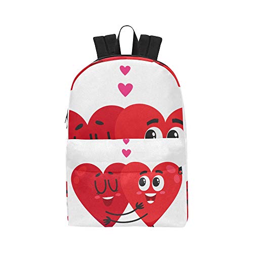 Warm Company Heart Hug Classic Classic Bolsas Impermeables portátiles Mochilas Escolares Colegio Universitario Campus Mochilas para niños Mujeres y Hombres Viajes con Cremallera y Bolsillo Interior