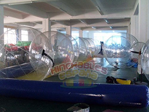 Water Ball 2 o 3 Metros - PVC Tarpaulin y de TPU Poliuretano - Esfera acuática Agua - Hinchable acuático - Water Zorb Ball, Water Games (B - Material TPU 2 m)