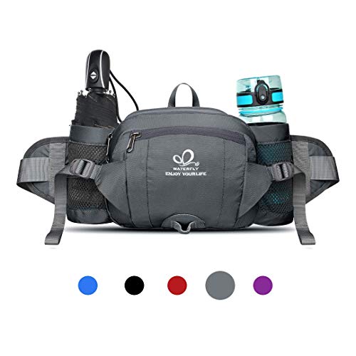 Waterfly Riñonera Running Deportiva Impermeable Multifuncional Bolso de Cintura con Portabotellas para Correr Senderismo Ciclismo para Hombre Mujer (Gris) Waterfly Riñonera Running Deportiva Impermeable Multifuncional Bolso de Cintura con Portabotellas para Correr Senderismo Ciclismo para Hombre Mujer (Gris)