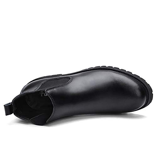 WATERMELON Chelsea Botas for Hombres Vegetariana Tobillo Zapatos Tire del Cuero Genuino del Estilo Bandas elásticas Fuerte del Dedo del pie Antideslizante Suela Ronda WATERMELON Chelsea Botas for Hombres Vegetariana Tobillo Zapatos Tire del Cuero Genuino del Estilo Bandas elásticas Fuerte del Dedo del pie Antideslizante Suela Ronda