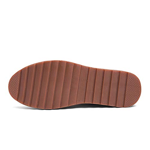 WATERMELON Combate en Ante Up Motocicleta Botas de Trabajo de Encaje for los Hombres-Top Zapatos de Moda Casual Vegano Antideslizante Plana Vegetariana (Color : Marrón, tamaño : 41 EU) WATERMELON Combate en Ante Up Motocicleta Botas de Trabajo de Encaje for los Hombres-Top Zapatos de Moda Casual Vegano Antideslizante Plana Vegetariana (Color : Marrón, tamaño : 41 EU)