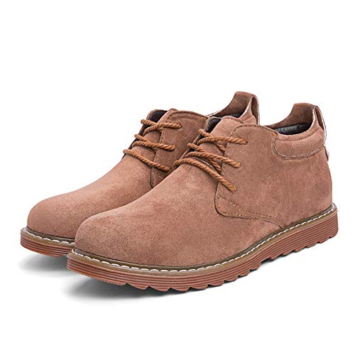 WATERMELON Combate en Ante Up Motocicleta Botas de Trabajo de Encaje for los Hombres-Top Zapatos de Moda Casual Vegano Antideslizante Plana Vegetariana (Color : Marrón, tamaño : 41 EU) WATERMELON Combate en Ante Up Motocicleta Botas de Trabajo de Encaje for los Hombres-Top Zapatos de Moda Casual Vegano Antideslizante Plana Vegetariana (Color : Marrón, tamaño : 41 EU)