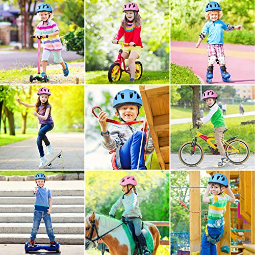 WayEee Casco Infantil para Bicicleta Monopatín Patinaje Casco Ciclismo para Niños Ajustable Cascos de Bicicleta de Montaña para Niño 4-12 Años (Azul)
