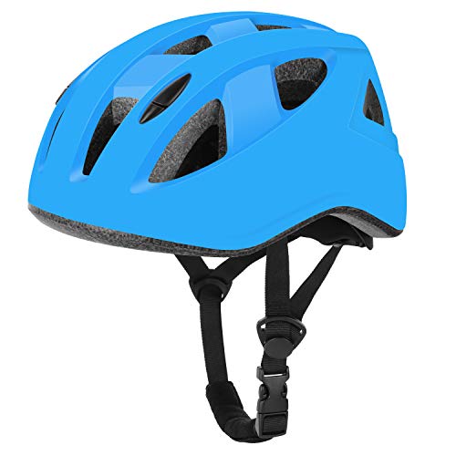 WayEee Casco Infantil para Bicicleta Monopatín Patinaje Casco Ciclismo para Niños Ajustable Cascos de Bicicleta de Montaña para Niño 4-12 Años (Azul)