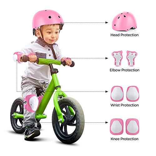 Wayin Conjuntos de Patinajes Niños Protecciones Patines Infantiles con Casco Ajustables Rodilleras y Coderas para Skate Bicicleta Monopatín Deporte(Rosa) Wayin Conjuntos de Patinajes Niños Protecciones Patines Infantiles con Casco Ajustables Rodilleras y Coderas para Skate Bicicleta Monopatín Deporte(Rosa)