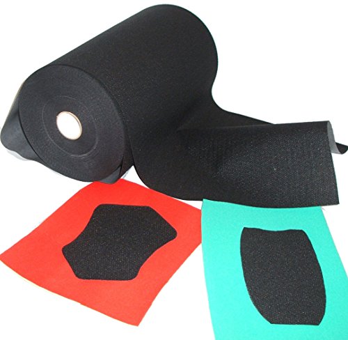 WBM Seam Tapes 0,5 Metros Repare Patch Material de Melco T-5500 -Traje isotérmico/Traje seco, Scuba - Adhesivo termofusible, aplicar con Plancha eléctrico (Negro, 300 mm Ancho)