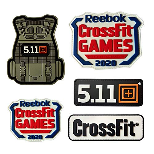 WBNCUAP 3D Chaleco táctico Crossfit 511 Deporte Ejército PVC Velcro Parches Brazalete Militar Etiqueta de Mochila Etiqueta Etiqueta Etiqueta de Ropa Aplique (Color : 1pc Crossfit Game)