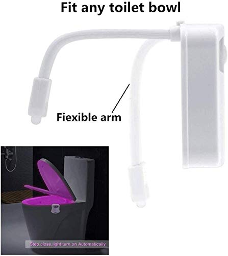 WC luz nocturna, ZSZT LED Luz de Inodoro Luz con Detección de movimiento del sensor automático, 8 Cambio de Color,Funciona con Pilas, para cuartos de baño con niños (Sólo activa en la oscuridad) WC luz nocturna, ZSZT LED Luz de Inodoro Luz con Detección de movimiento del sensor automático, 8 Cambio de Color,Funciona con Pilas, para cuartos de baño con niños (Sólo activa en la oscuridad)