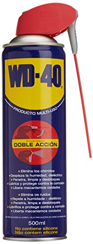 WD-40 340343 Lubricante multiusos, doble acción (500 ml), Color Unico, 500ml