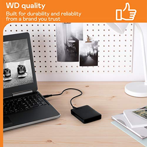 WD Elements - Disco duro externo portátil de 2 TB con USB 3.0, color negro