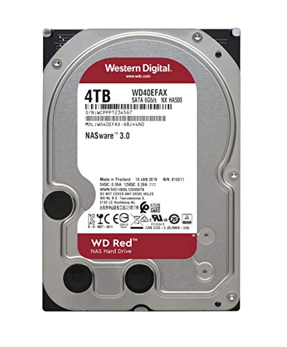 WD Red 4TB Disco duro interno NAS 3.5" - 5400 RPM, SATA 6 Gb/s, SMR, 256MB Cache – WD40EFAX WD Red 4TB Disco duro interno NAS 3.5" - 5400 RPM, SATA 6 Gb/s, SMR, 256MB Cache – WD40EFAX