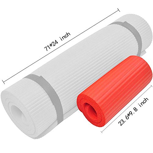 WDNMD 15 mm de Espesor Alfombra y sostenible Yoga Yoga Mats tracción de los neumáticos Deportes Estera de Gimnasio de Entrenamiento con Pesas para Bajar de Equipos de Gimnasia,VS